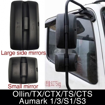 Black Glass and Plastic Rearview Mirror for Foton Aumark Truck Made of Materials