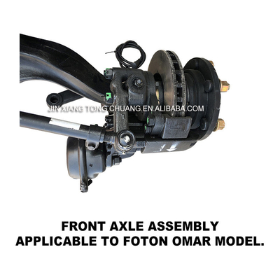 Black Metal Front Axle Assembly for Foton Aumark 3.8 Truck and Sturdy
