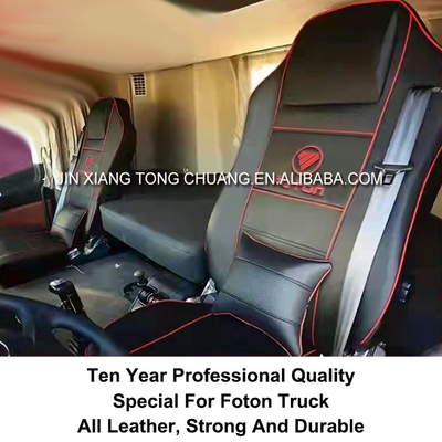 Waterproof and Stain Resistant Full Leather Hub Cab Seat Cover for Foton Aumark Truck